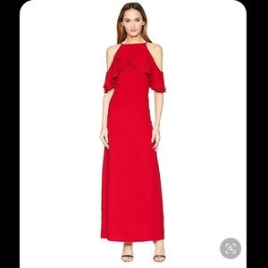 Marina Long Red Dress Gown Sz 8 NWT